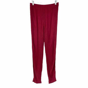 Donna Ricco Pants Womens Sz 10 Maroon Crepe Harem Highrise Elastic Waist Pull on